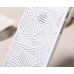 iPhone SE 5 5s - Carved Triangle Pattern Matte PC Hard Protective Phone Cover Case - White